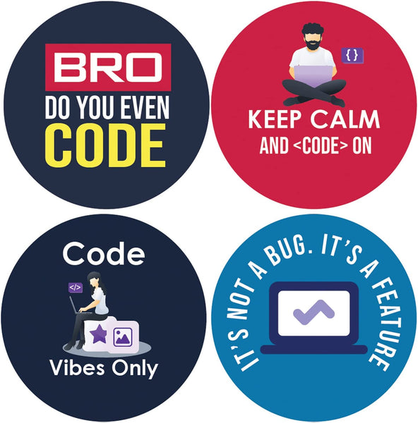 Programming Language Stickers (5 Sets X 16 Designs)