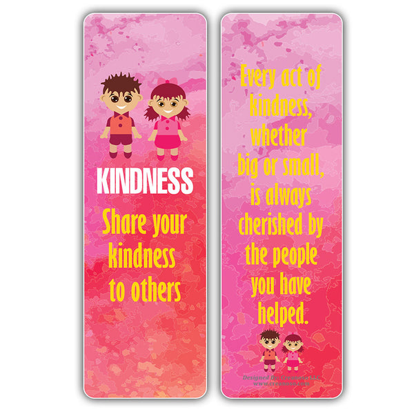 Creanoso Good Values Bookmarks for Kids Series 2 (30-Pack) – Awesome Bookmarks for Young Bookworm – Unique Book Reading Page Binders – Stocking Stuffers Gifts Rewards Token Ideas