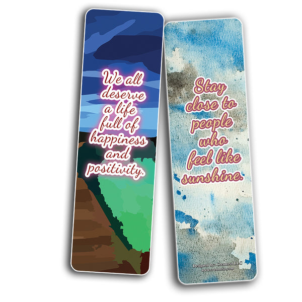 Calligraphy Inspirational Bookmarks (12-Pack) – Daily Inspirational Card Set – Interesting Book Page Clippers – Great Gifts for Kids and Teens
