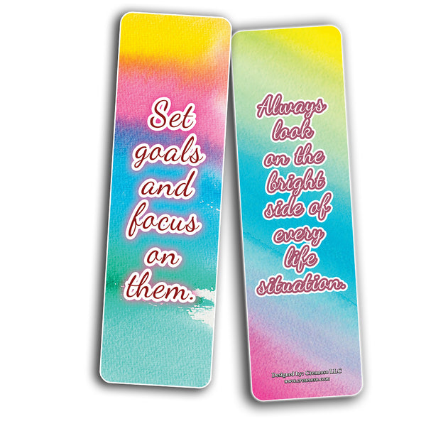 Calligraphy Inspirational Bookmarks (12-Pack) – Daily Inspirational Card Set – Interesting Book Page Clippers – Great Gifts for Kids and Teens