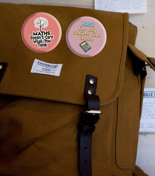 Creanoso Funny Pinback Buttons - Math Jokes (10-Pack) - Stocking Stuffers Premium Quality Gift Ideas for Children, Teens, & Adults - Corporate Giveaways & Party Favors