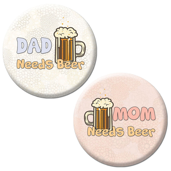 Creanoso Beer Lovers Pinback Buttons (10-Pack) - Premium Quality Gift Ideas for Adults for All Occasions - Stocking Stuffers Party Favor & Giveaways
