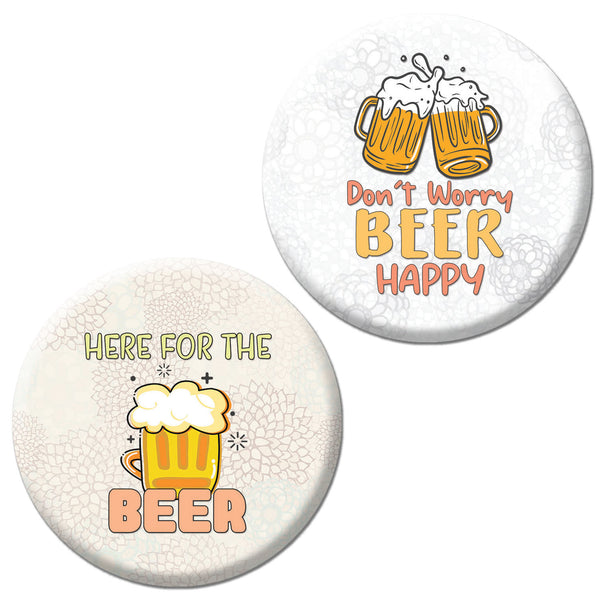 Creanoso Beer Lovers Pinback Buttons (10-Pack) - Premium Quality Gift Ideas for Adults for All Occasions - Stocking Stuffers Party Favor & Giveaways