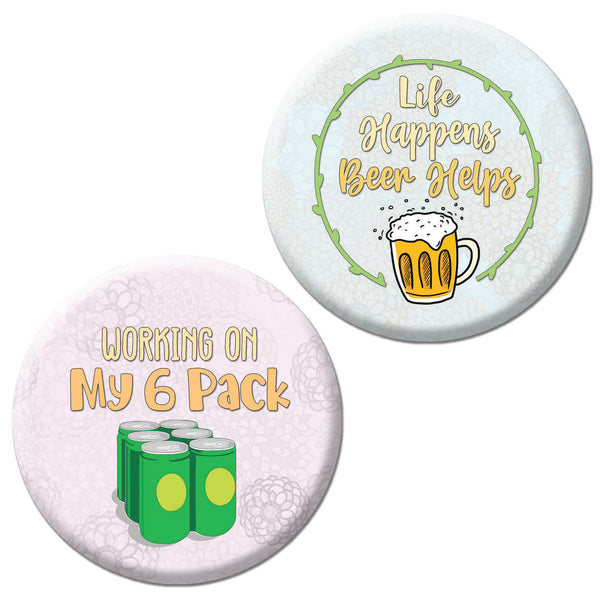 Creanoso Beer Lovers Pinback Buttons (10-Pack) - Premium Quality Gift Ideas for Adults for All Occasions - Stocking Stuffers Party Favor & Giveaways
