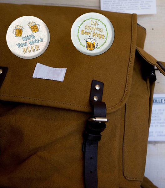 Creanoso Beer Lovers Pinback Buttons (10-Pack) - Premium Quality Gift Ideas for Adults for All Occasions - Stocking Stuffers Party Favor & Giveaways