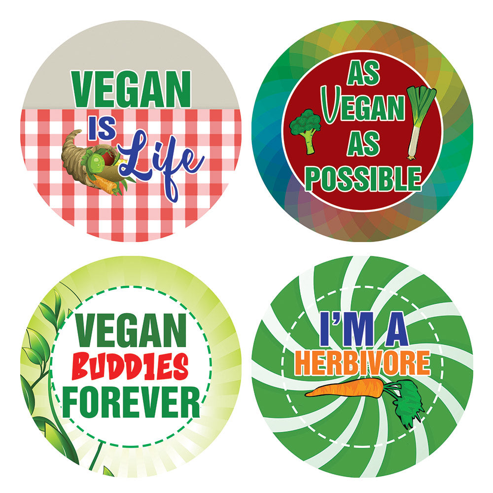Vegan Stickers (20 Sets X 16 Designs) Creanoso