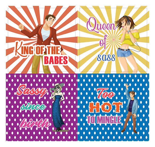 Creanoso Funny Stickers Pack – 120 Cheeky Joke Decals, 2.1x2 Inches, For Laptops, Water Bottles, DIY