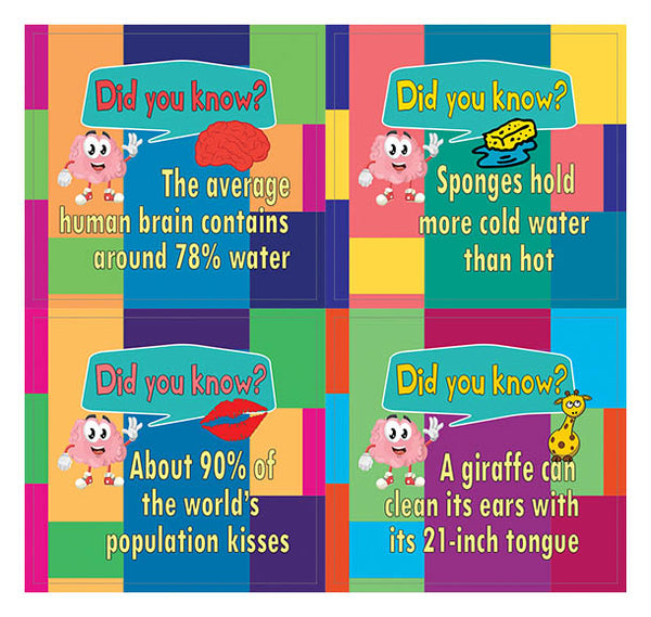 Creanoso Unbelievable Did You Know Facts Series 3 Stickers for Kids (20-Sheets) – Awesome Stocking Stuffers Gifts for Boys, Girls, Kids, Teens – School Reward Incentives – Decal Décor – Giveaways