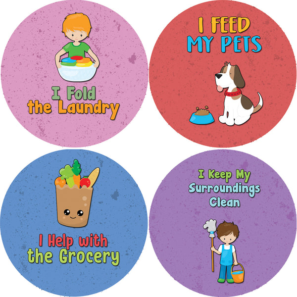 Creanoso Kids Chores Helper Stickers (20-Sheet) - Rewards and Incentives for Students Awesome Stocking Stuffers Gifts for Adult Men & Women, Teens, Boys, Girls – Wall Art Decal Decor Bulk Set