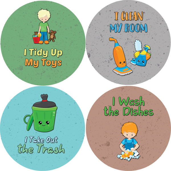 Creanoso Kids Chores Helper Stickers (20-Sheet) - Rewards and Incentives for Students Awesome Stocking Stuffers Gifts for Adult Men & Women, Teens, Boys, Girls – Wall Art Decal Decor Bulk Set