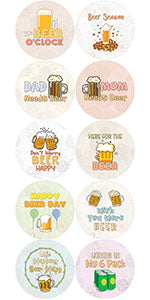 Creanoso Beer Lovers Pinback Buttons (10-Pack) - Premium Quality Gift Ideas for Adults for All Occasions - Stocking Stuffers Party Favor & Giveaways