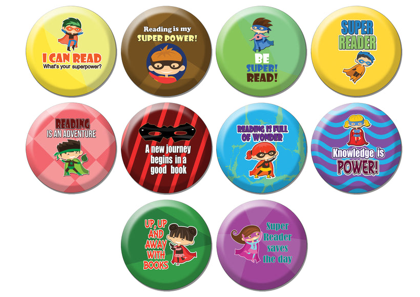 Pinback Buttons - Pinback Buttons for Bookworms