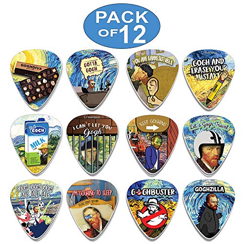 Creanoso Obsessed with Van Gogh Guitar Picks (12-Pack) - Best Gifts for Guitarist, Musicians