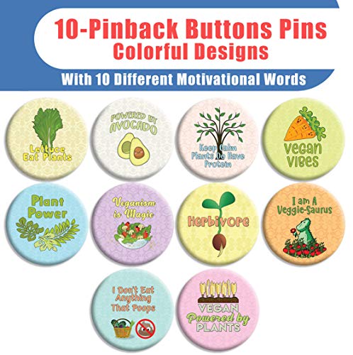 Go Vegan Pinbuttons