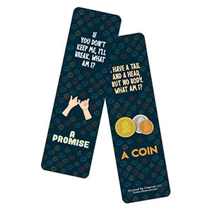 Creanoso Fun Riddle Bookmarks for Kids Series1 (60-Pack) - Premium Quality Gift Ideas for Children, Teens, & Adults for All Occasions - Stocking Stuffers Party Favor & Giveaways