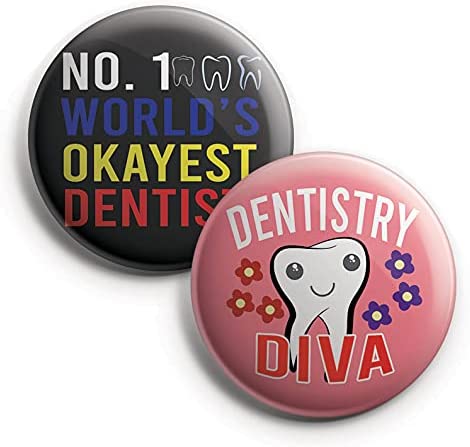 I am a Dentist Pinback Buttons (1-Set X 10 Buttons)