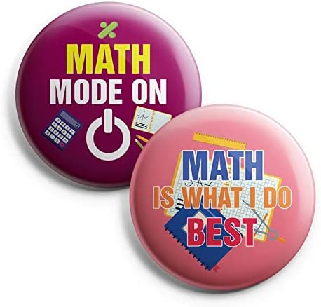 Creanoso I am a Mathematician Pinback Buttons (1 Set x 10 Buttons) - Stocking Stuffers Premium Quality Gift Ideas for Children, Teens, & Adults - Corporate Giveaways & Party Favors