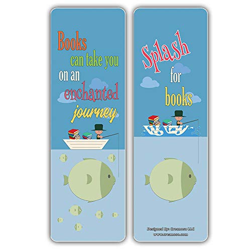 Creanoso Sea Creatures Reading Sayings Bookmarks (30-Pack) Ã¢â‚¬â€œ Six Assorted Quality Bookmarker Cards Bulk Set Ã¢â‚¬â€œ Premium Gift for Kids, Boys, Girls, Teens, Young Bookworms Ã¢â‚¬â€œ Premium Gift Tokens Set