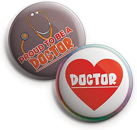 I am a Doctor Pinback Buttons (1 Set x 10 Designs)