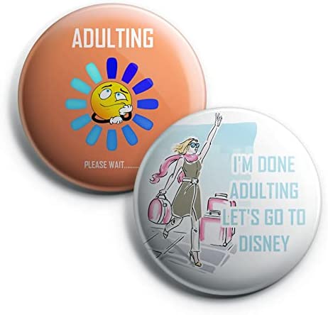 Creanoso Funny Adulthood Button Pins (1-Set X 10 Buttons) - Stocking Stuffers Premium Quality Gift Ideas for Children, Teens, & Adults - Corporate Giveaways & Party Favors