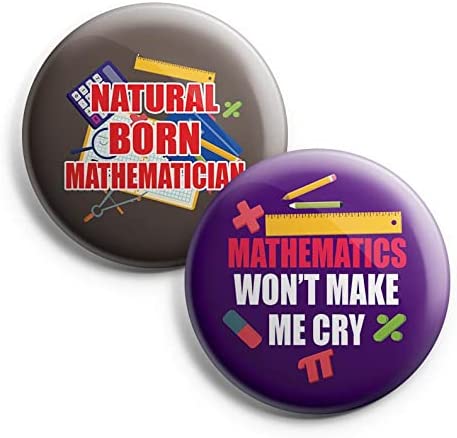 Creanoso I am a Mathematician Pinback Buttons (1 Set x 10 Buttons) - Stocking Stuffers Premium Quality Gift Ideas for Children, Teens, & Adults - Corporate Giveaways & Party Favors
