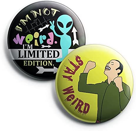Funny weird Pinback Buttons (1-Set X 10 Buttons)
