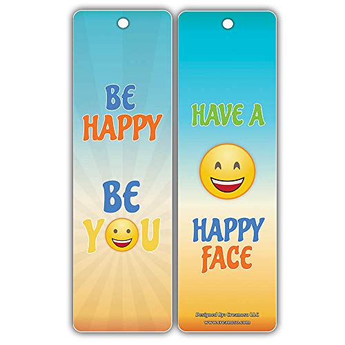 Creanoso Inspiring Smiley Happy Face Bookmarkers (30-Pack) Ã¢â‚¬â€œ Stocking Stuffers Gift for Bibliophiles, Book Worms, Young Book Lovers Ã¢â‚¬â€œ Party Supplies Ã¢â‚¬â€œ Book Clubs Reading Ã¢â‚¬â€œ Office Supplies