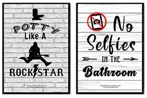 Creanoso Funny Bathroom Quotes Sayings Sign Posters (12-Pack) - Unique Stocking Stuffers for Office Workers Teachers Employees Men Women â€“ Wall Art Home DÃ©cor â€“ Great Value Buy