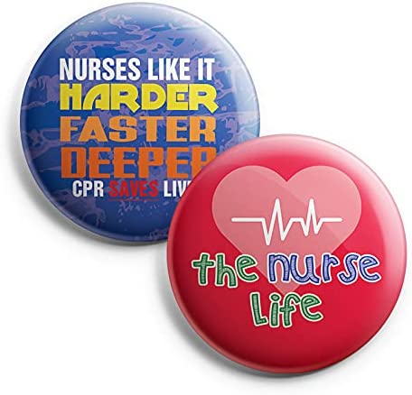 I am a Nurse Pinback Buttons (1-Set X 10 Buttons)