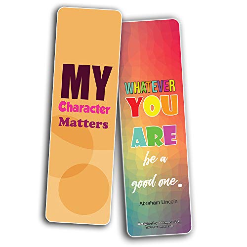 Creanoso Good Character Bookmarks (60-Pack) ÃƒÂ¢Ã¢â€šÂ¬Ã¢â‚¬Å“ Six Assorted Quality Bookmarks Bulk Set ÃƒÂ¢Ã¢â€šÂ¬Ã¢â‚¬Å“ Premium Gift for Bibliophiles ÃƒÂ¢Ã¢â€šÂ¬Ã¢â‚¬Å“ Awesome Bookmarks Giveaways ÃƒÂ¢Ã¢â€šÂ¬Ã¢â‚¬Å“ Stocking Stuffers Gift Ideas ÃƒÂ¢Ã¢â€