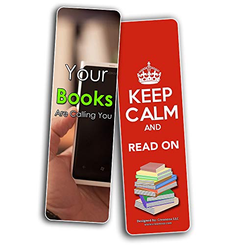 Creanoso Bookaholic Bookmark Cards (30-Pack) Ã¢â‚¬â€œ Inspiring Inspirational Bookmarker Cards Set - Premium Stocking Stuffers Gifts for Bookworms, Book Lovers, Bibliophiles Ã¢â‚¬â€œ Great Stocking Stuffers Gifts