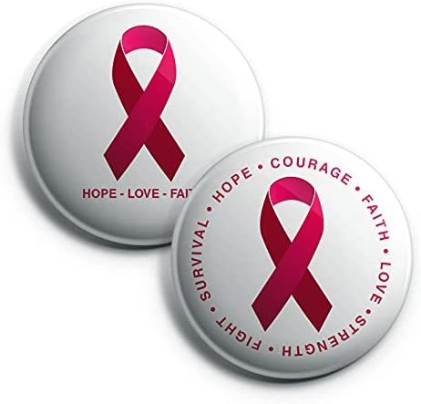 Hope Ribbon Pin Back Buttons Pins (1-Set X 10 Buttons)