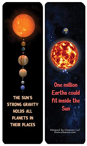 Creanoso Fun Sun Facts Bookmarks (30-Pack) - Classroom Reward Incentives for Students and Children - Stocking Stuffers Party Favors & Giveaways for Teens & Adults