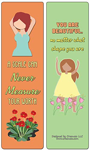Creanoso Body Positivity for Women Bookmarks (30-Pack) - Assorted Designs for Women - Premium Quality Gift Ideas - Stocking Stuffers Party Favors & Giveaways for Teens & Adults