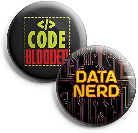 Creanoso I am a Programmer Pinback Buttons (1 Set x 10 Buttons) - Stocking Stuffers Premium Quality Gift Ideas for Children, Teens, & Adults - Corporate Giveaways & Party Favors