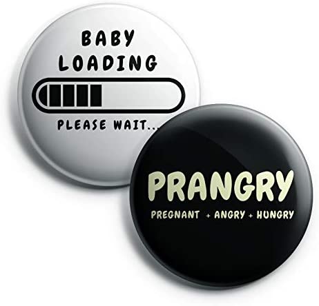 Funny Pregnancy Pinback Button (10-Pack) - Large 2.25" Pins Badges for Pregnant Women Funny Design
