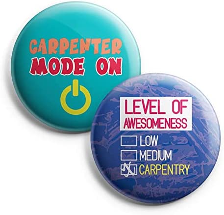 Creanoso I am a Builder Pinback Buttons (1 Set x 10 Buttons) - Stocking Stuffers Premium Quality Gift Ideas for Children, Teens, & Adults - Corporate Giveaways & Party Favors