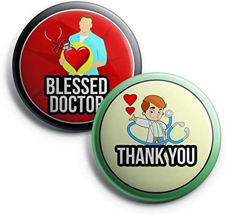 My Doctor My Hero Pinback Buttons (10-Pack) - Large 2.25" Frontliner Heroes, Doctor, Medical Designs Pins Badge