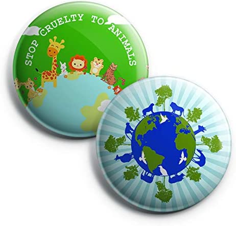 Protect Our Environment Pin Back Buttons - Save Our Wild Life (10 Pack)