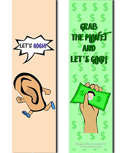 Creanoso Funny Bookmark Series 1 - Gogh Jokes (30-Pack) - Classroom Reward Incentives for Students and Children - Stocking Stuffers Party Favors & Giveaways for Teens & Adults