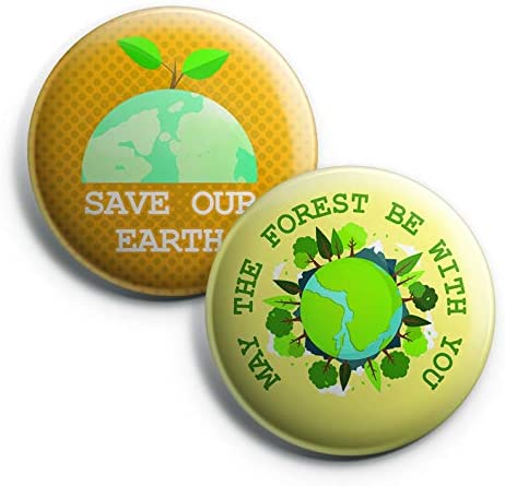 Protect Our Environment Pin Back Buttons - Save Our Trees (10 Pack)
