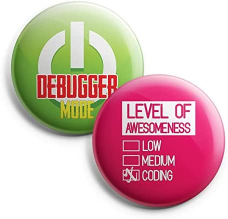 Creanoso I am a Programmer Pinback Buttons (1 Set x 10 Buttons) - Stocking Stuffers Premium Quality Gift Ideas for Children, Teens, & Adults - Corporate Giveaways & Party Favors