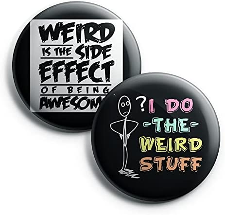 Funny weird Pinback Buttons (1-Set X 10 Buttons)