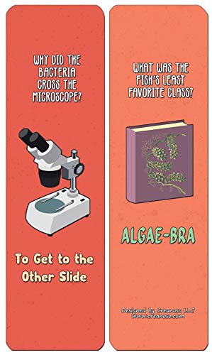 Creanoso Funny Cute Bacteria Bookmarks (60-Pack) - Premium Quality Gift Ideas for Children, Teens, & Adults for All Occasions - Stocking Stuffers Party Favor & Giveaways