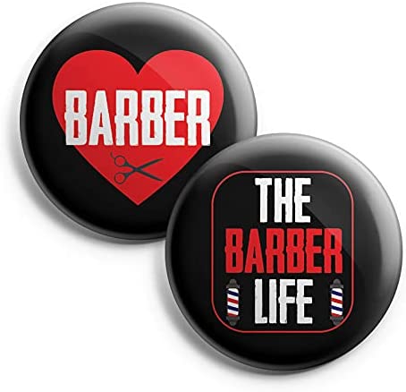 I am a Barber Pinback Buttons (1-Set X 10 Buttons)