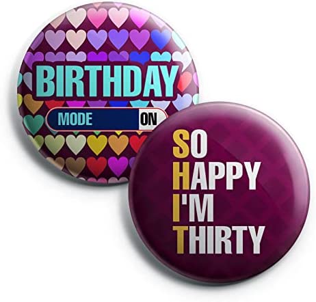Creanoso Funny Birthday Button Pins (1-Set X 10 Buttons) - Stocking Stuffers Premium Quality Gift Ideas for Children, Teens, & Adults - Corporate Giveaways & Party Favors