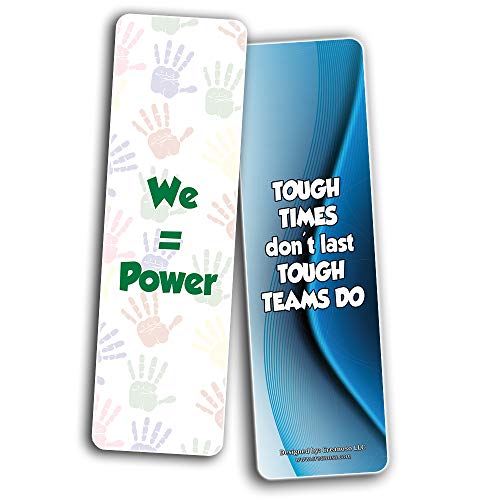 Creanoso Amazing Teamwork Bookmarker Cards (30-Pack) Ã¢â‚¬â€œ Six Assorted Quality Reading Bookmarks for Kids Ã¢â‚¬â€œ Premium Gift Set Boys & Girls Ã¢â‚¬â€œ Stocking Stuffers Gifts for Children Ã¢â‚¬â€œ Fun Reading Book Clipper