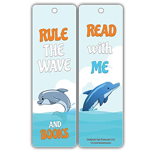 Creanoso Young Readers Dolphin Bookmarkers (30-Pack) Ã¢â‚¬â€œ Six Assorted Bookmark Designs Bulk Set Ã¢â‚¬â€œ Premium Quality Book Clippers for Kids, Boys, Girls Ã¢â‚¬â€œ Party Supplies