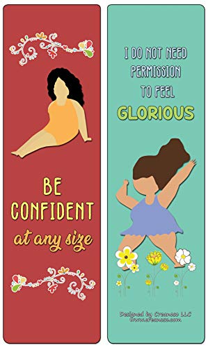 Creanoso Body Positivity for Women Bookmarks (30-Pack) - Assorted Designs for Women - Premium Quality Gift Ideas - Stocking Stuffers Party Favors & Giveaways for Teens & Adults