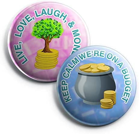 Creanoso Funny Money Button Pins (1-Set X 10 Buttons) - Stocking Stuffers Premium Quality Gift Ideas for Children, Teens, & Adults - Corporate Giveaways & Party Favors